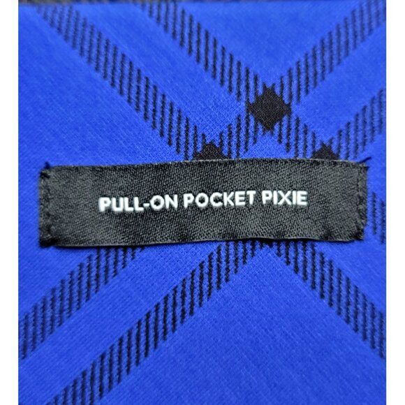 NWT Torrid 3 Plaid Blue Studio Pixie Luxe Ponte Skinny Pant 3X 22 24 - Picture 9 of 12